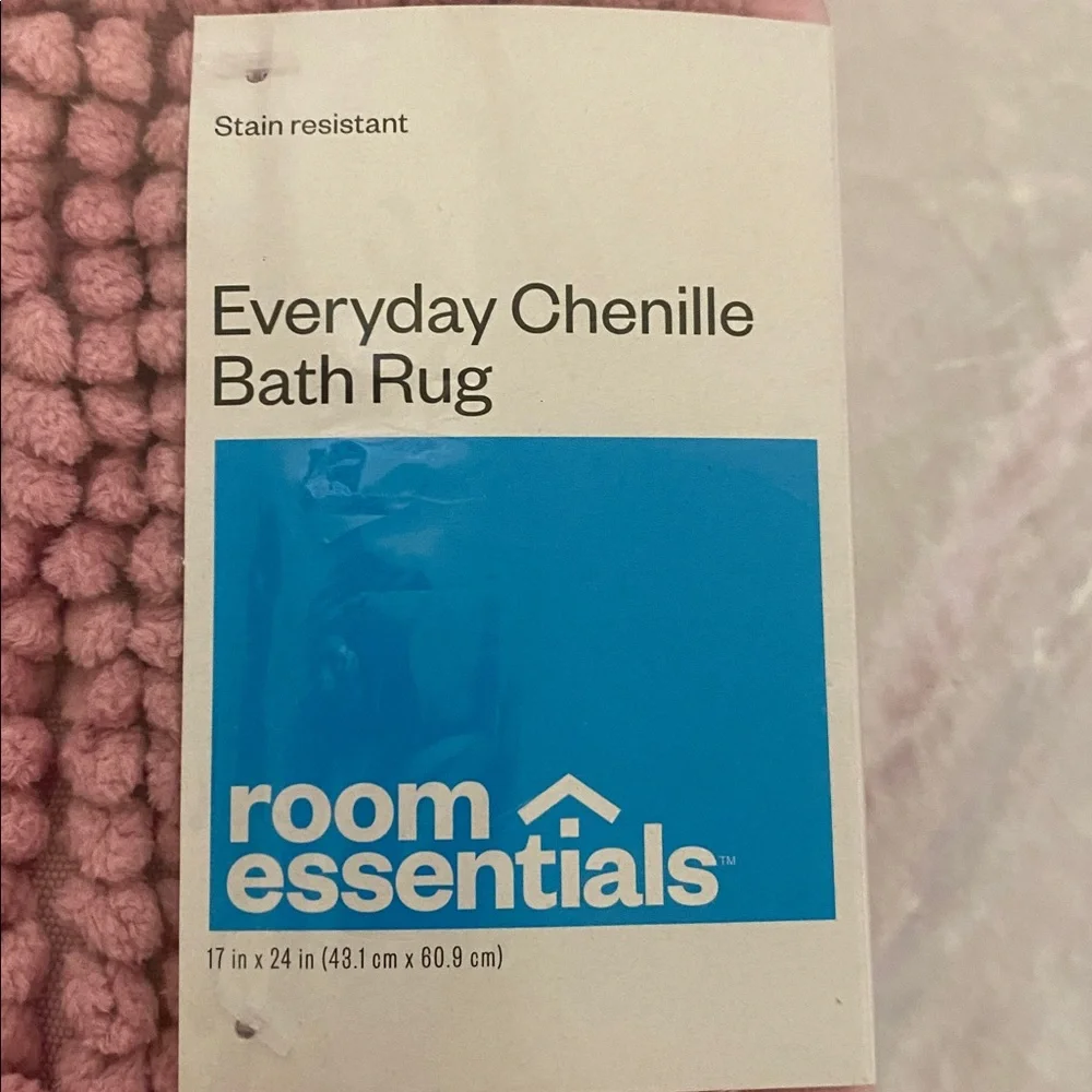 Room Essentials Blush Chenille Bath Mats, 2 per package